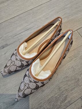 Coach Daphne Crystal Flats (NWT)